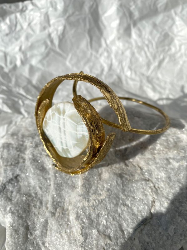 Gold ring with stone