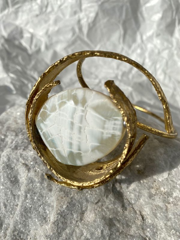 Gold ring with stone