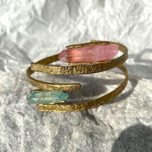 Gold ring with stones