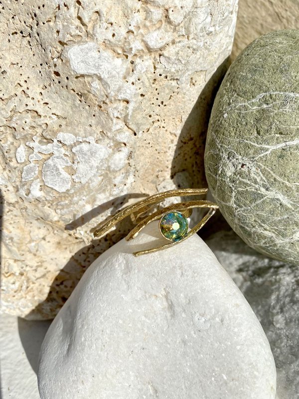 Gold ring with stone