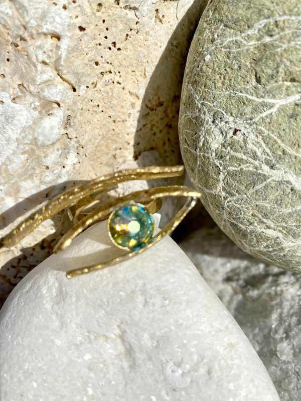 Gold ring with stone