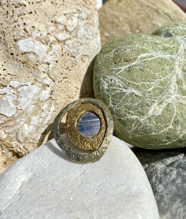 Gold and Silver ring with stone