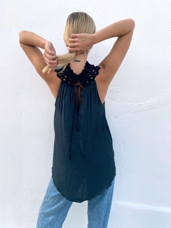 Silk blue blouse